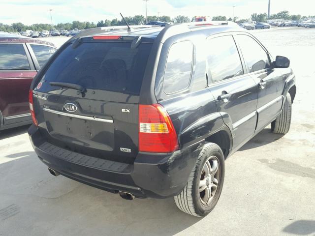 KNDJF723377347732 - 2007 KIA SPORTAGE E BLACK photo 4