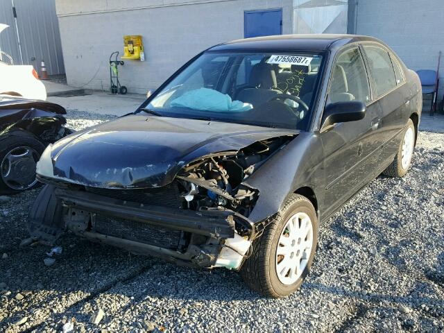 2HGES16614H569380 - 2004 HONDA CIVIC LX BLACK photo 2