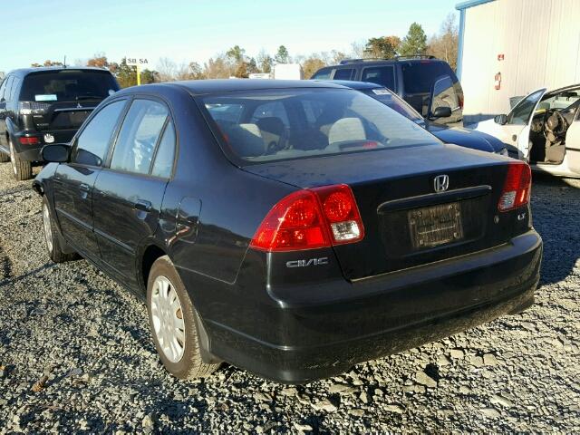 2HGES16614H569380 - 2004 HONDA CIVIC LX BLACK photo 3