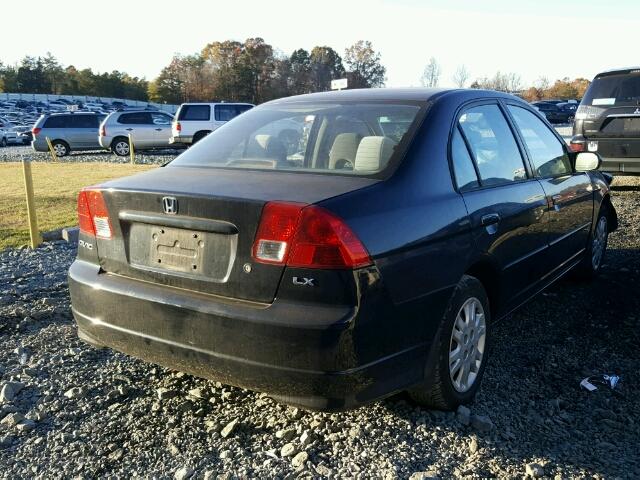 2HGES16614H569380 - 2004 HONDA CIVIC LX BLACK photo 4