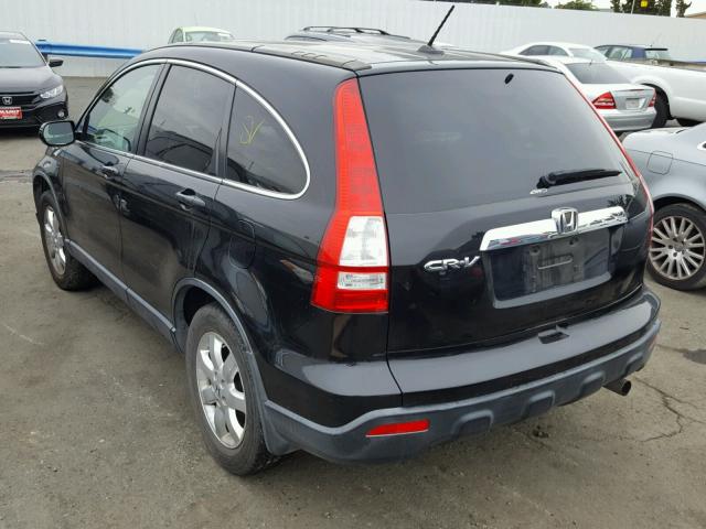 JHLRE48768C066180 - 2008 HONDA CR-V EXL BLACK photo 3