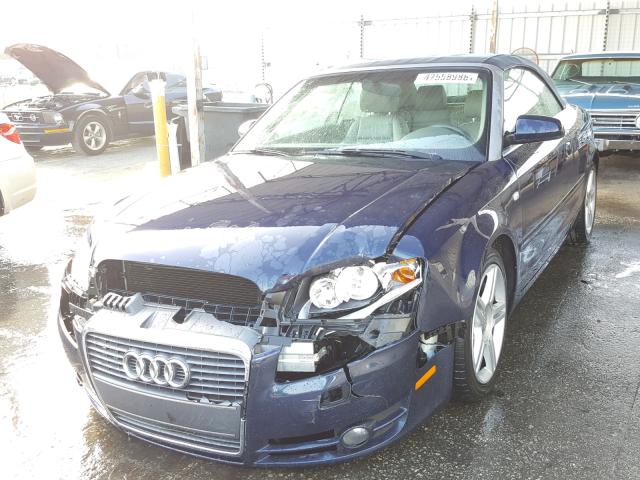 WAUAF48H57K019661 - 2007 AUDI A4 2.0T CA BLUE photo 2