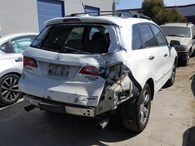 5J8TB18227A010585 - 2007 ACURA RDX WHITE photo 4