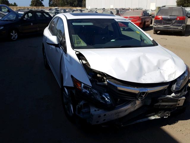 19XFB2F94CE337675 - 2012 HONDA CIVIC EXL WHITE photo 1