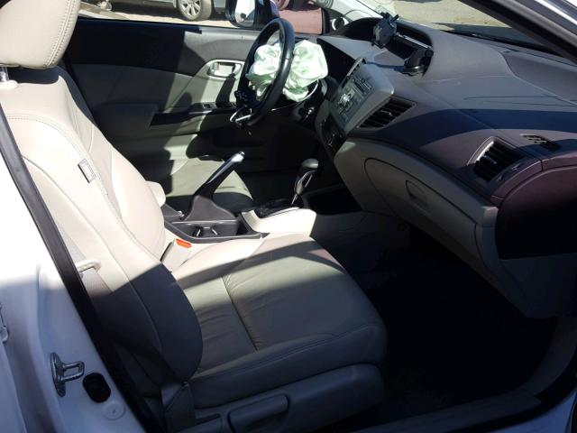 19XFB2F94CE337675 - 2012 HONDA CIVIC EXL WHITE photo 5