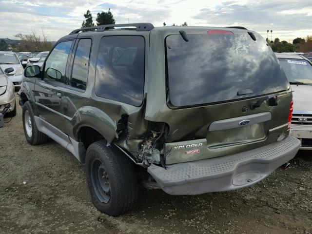 1FMYU60E11UC78899 - 2001 FORD EXPLORER S GREEN photo 3