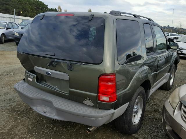 1FMYU60E11UC78899 - 2001 FORD EXPLORER S GREEN photo 4