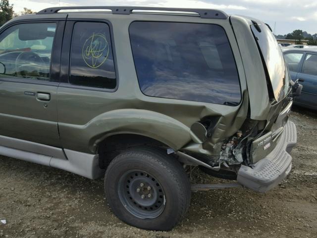 1FMYU60E11UC78899 - 2001 FORD EXPLORER S GREEN photo 9