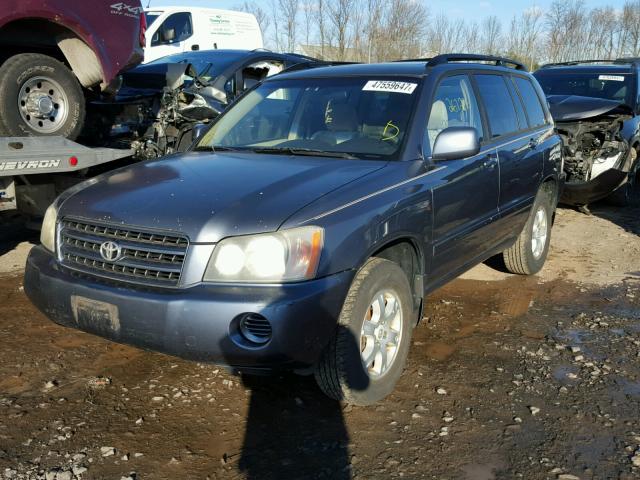 JTEGF21A520038449 - 2002 TOYOTA HIGHLANDER BLUE photo 2