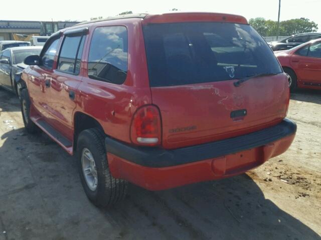 1B4HS28N6YF182608 - 2000 DODGE DURANGO RED photo 3