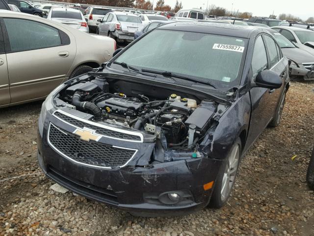 1G1PG5SB3E7238521 - 2014 CHEVROLET CRUZE LTZ BLUE photo 2