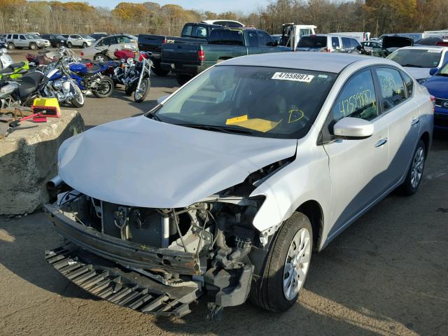 3N1AB7AP1DL765054 - 2013 NISSAN SENTRA S SILVER photo 2