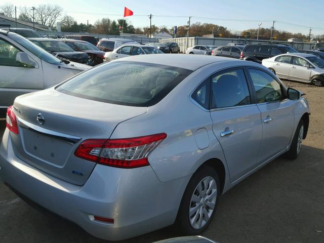 3N1AB7AP1DL765054 - 2013 NISSAN SENTRA S SILVER photo 4