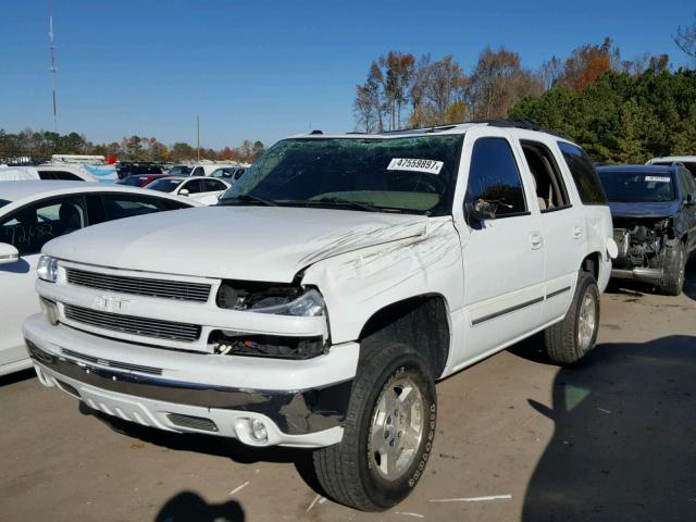 1GNEK13T55R177438 - 2005 CHEVROLET TAHOE K150 WHITE photo 2