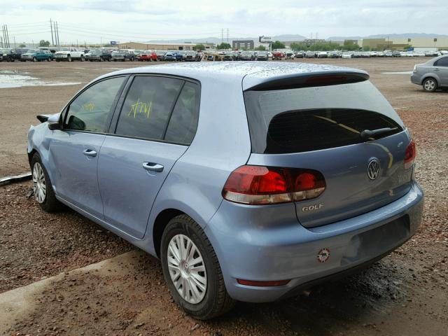 WVWDB7AJ2CW041114 - 2012 VOLKSWAGEN GOLF 蓝色 照片 3