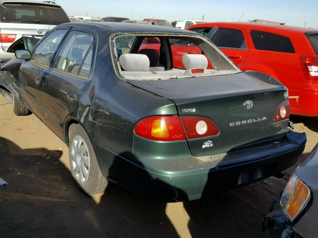 1NXBR12E71Z498216 - 2001 TOYOTA COROLLA CE GREEN photo 3