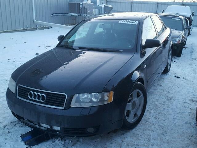 WAUJC68E54A136443 - 2004 AUDI A4 1.8T BLACK photo 2