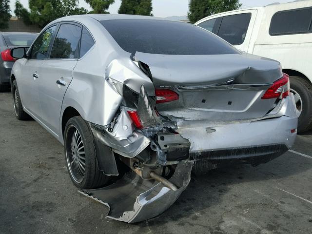 3N1AB7AP9FY325492 - 2015 NISSAN SENTRA S SILVER photo 3