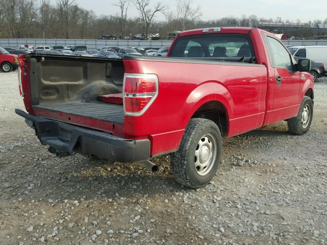 1FTMF1CM3EKG32152 - 2014 FORD F150 RED photo 4