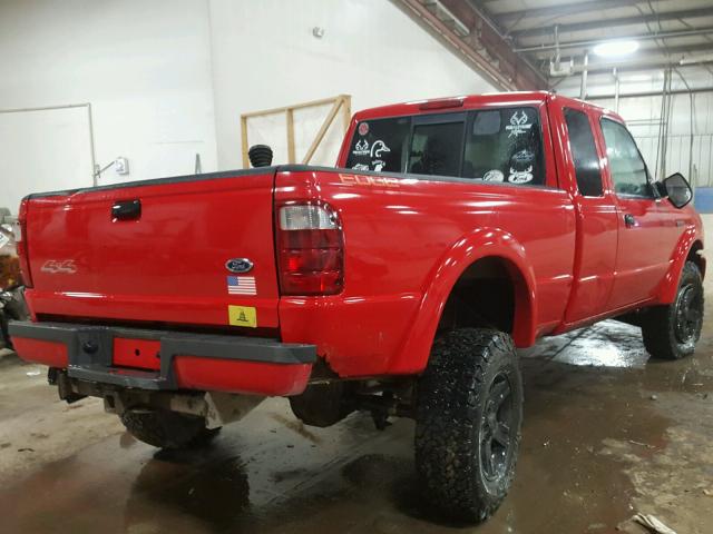 1FTZR45E84PA62610 - 2004 FORD RANGER SUP RED photo 4