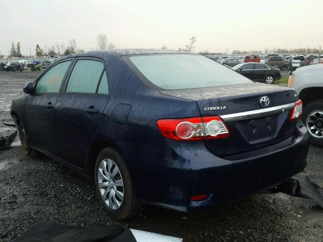 2T1BU4EE4CC847848 - 2012 TOYOTA COROLLA BA BLUE photo 3