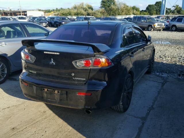 JA32U8FW6AU002027 - 2010 MITSUBISHI LANCER GTS BLACK photo 4