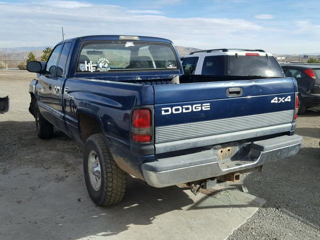 1B7HF13Z01J213320 - 2001 DODGE RAM 1500 BLUE photo 3