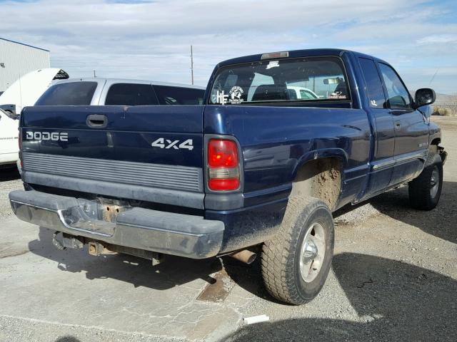 1B7HF13Z01J213320 - 2001 DODGE RAM 1500 BLUE photo 4