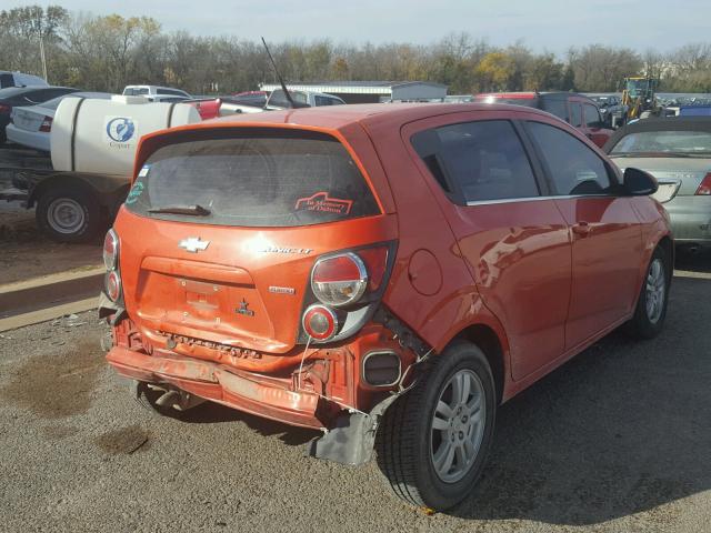 1G1JD6SB8C4100279 - 2012 CHEVROLET SONIC LT ORANGE photo 4