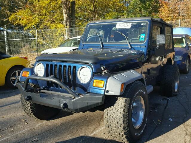 1J4FA39S62P771712 - 2002 JEEP WRANGLER / BLUE photo 2