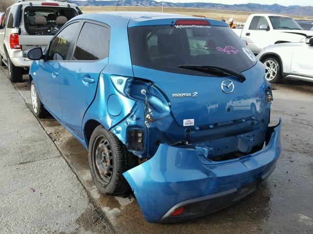 JM1DE1KZ2C0144240 - 2012 MAZDA MAZDA2 BLUE photo 3