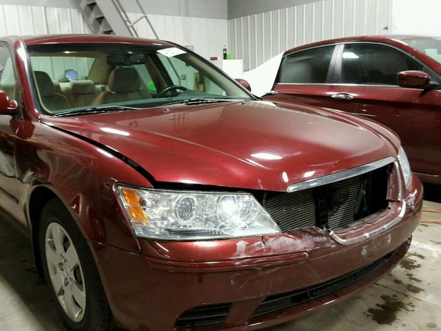 5NPET46F99H562625 - 2009 HYUNDAI SONATA GLS MAROON photo 9