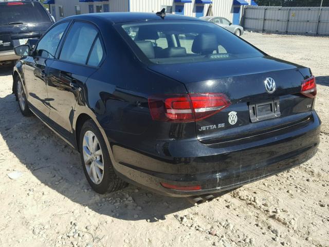 3VWD67AJ7GM252834 - 2016 VOLKSWAGEN JETTA SE BLACK photo 3