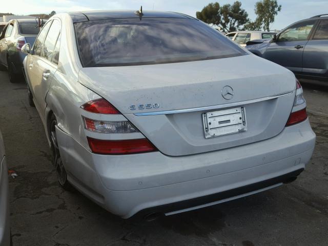 WDDNG71X97A140774 - 2007 MERCEDES-BENZ S 550 WHITE photo 3