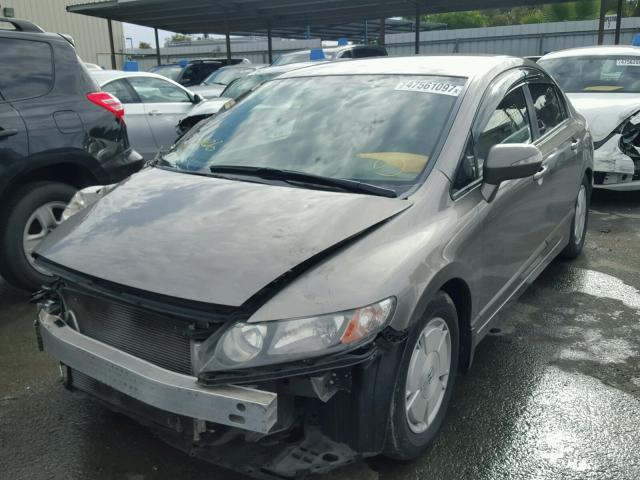 JHMFA36218S013145 - 2008 HONDA CIVIC HYBR GRAY photo 2