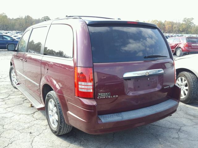 2A8HR54149R528645 - 2009 CHRYSLER TOWN & COU MAROON photo 3