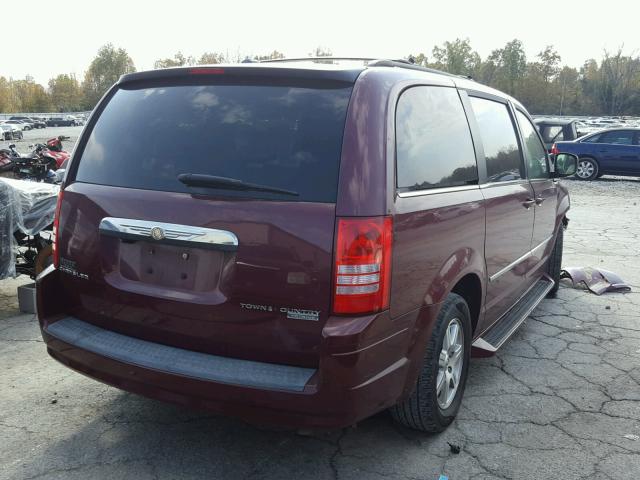 2A8HR54149R528645 - 2009 CHRYSLER TOWN & COU MAROON photo 4