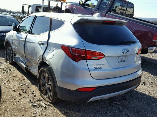 5XYZTDLB1FG260171 - 2015 HYUNDAI SANTA FE S SILVER photo 3