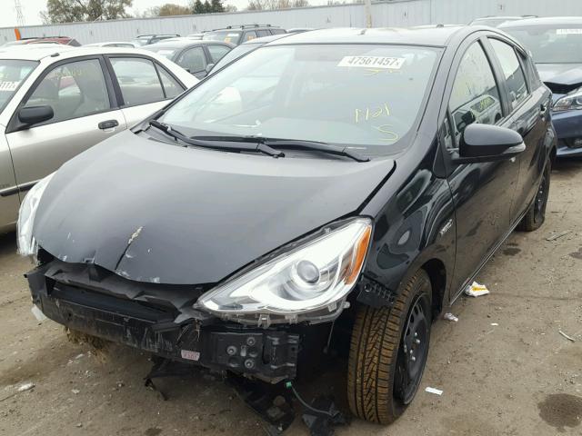 JTDKDTB38F1106639 - 2015 TOYOTA PRIUS C BLACK photo 2