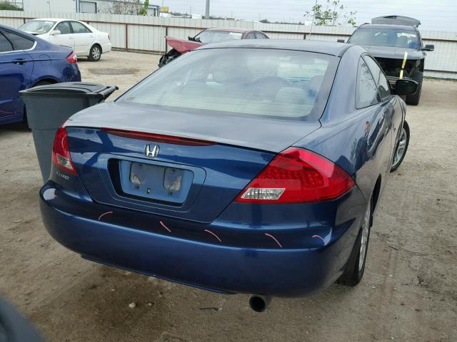 1HGCM72326A016268 - 2006 HONDA ACCORD LX BLUE photo 4