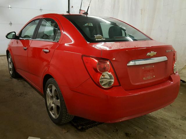 1G1JE5SH8C4171235 - 2012 CHEVROLET SONIC LTZ RED photo 3