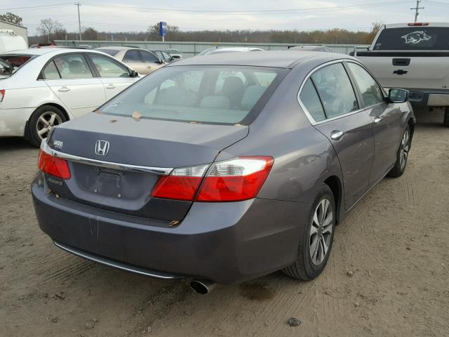 1HGCR2F30DA030441 - 2013 HONDA ACCORD LX GRAY photo 4