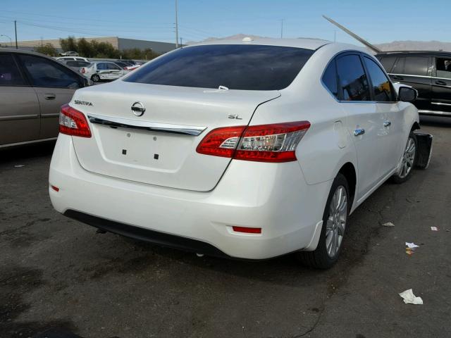 3N1AB7AP1FY264414 - 2015 NISSAN SENTRA S WHITE photo 4