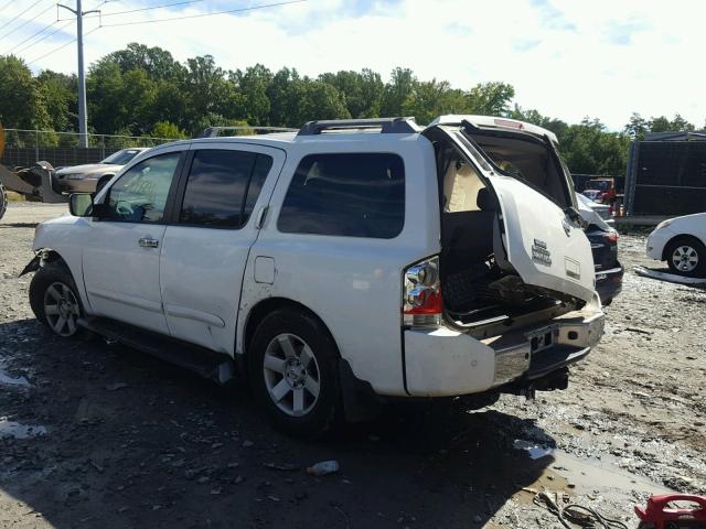 5N1AA08B54N743362 - 2004 NISSAN ARMADA SE WHITE photo 9