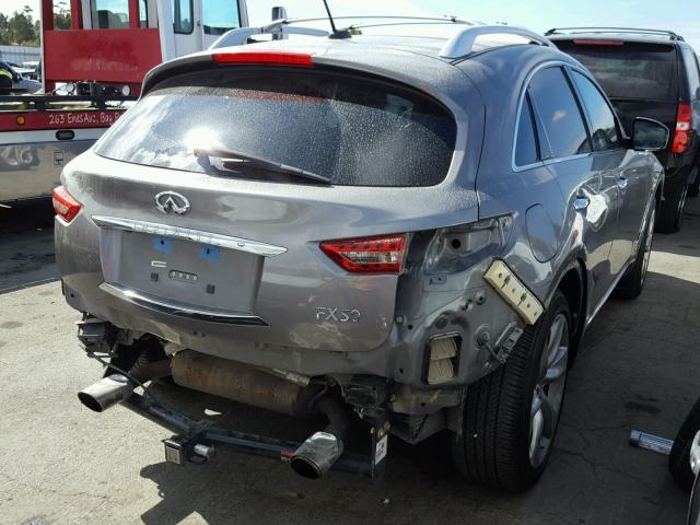 JNRBS18W29M201213 - 2009 INFINITI FX50 GRAY photo 4