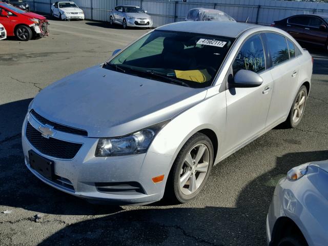 1G1PE5SB1D7139104 - 2013 CHEVROLET CRUZE LT SILVER photo 2