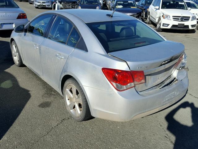 1G1PE5SB1D7139104 - 2013 CHEVROLET CRUZE LT SILVER photo 3