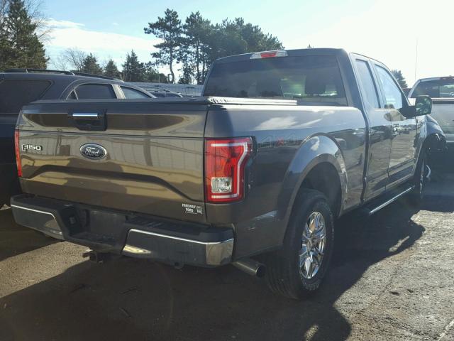 1FTEX1EP5FKE75539 - 2015 FORD F150 SUPER BROWN photo 4