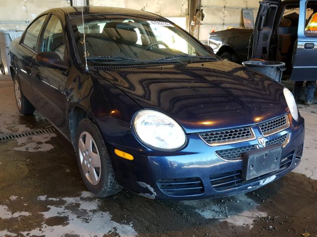 1B3ES26C84D612864 - 2004 DODGE NEON BASE BLUE photo 1