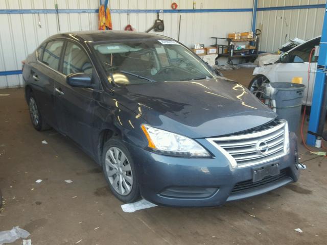 3N1AB7AP8EL616285 - 2014 NISSAN SENTRA S BLUE photo 1